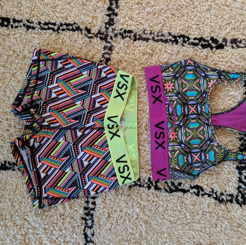 Victoria Secret geometric work out outfit, XS